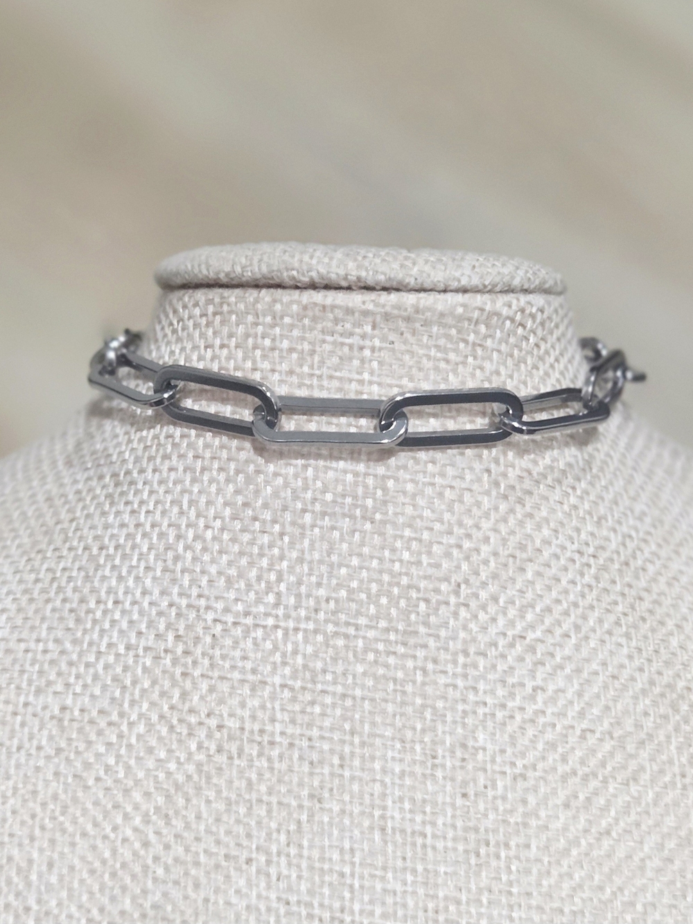 Stainless Steel Link  Large Paperclip Bracelet-